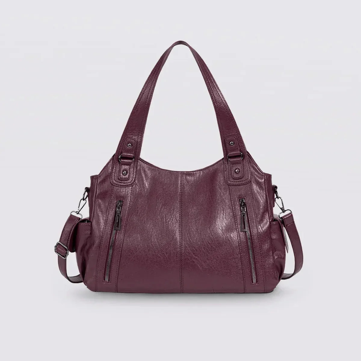 Classic Everyday Tote – Stylish and Roomy Shoulder Bag Crafted from Soft Vegan Leather