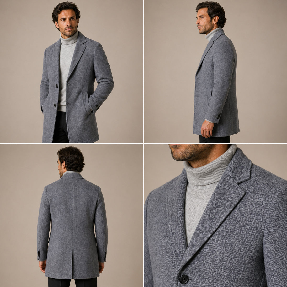 The Merano Men's Old Money Classic Wool Overcoat