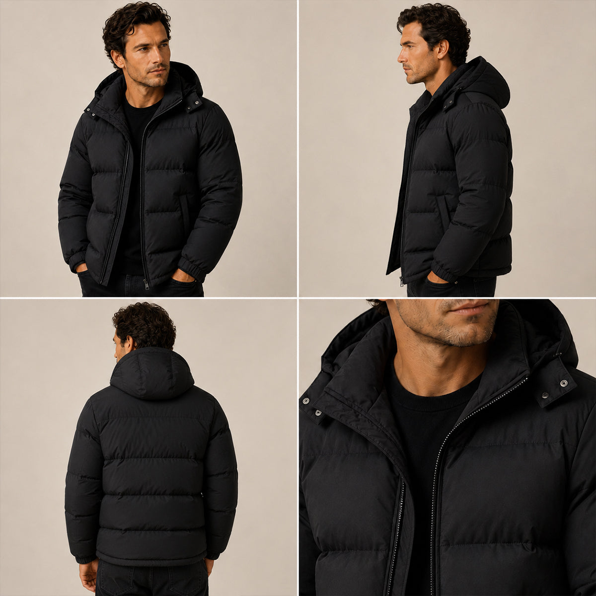 The Whitaker Men’s Warm Insulated Hooded Puffer Jacket