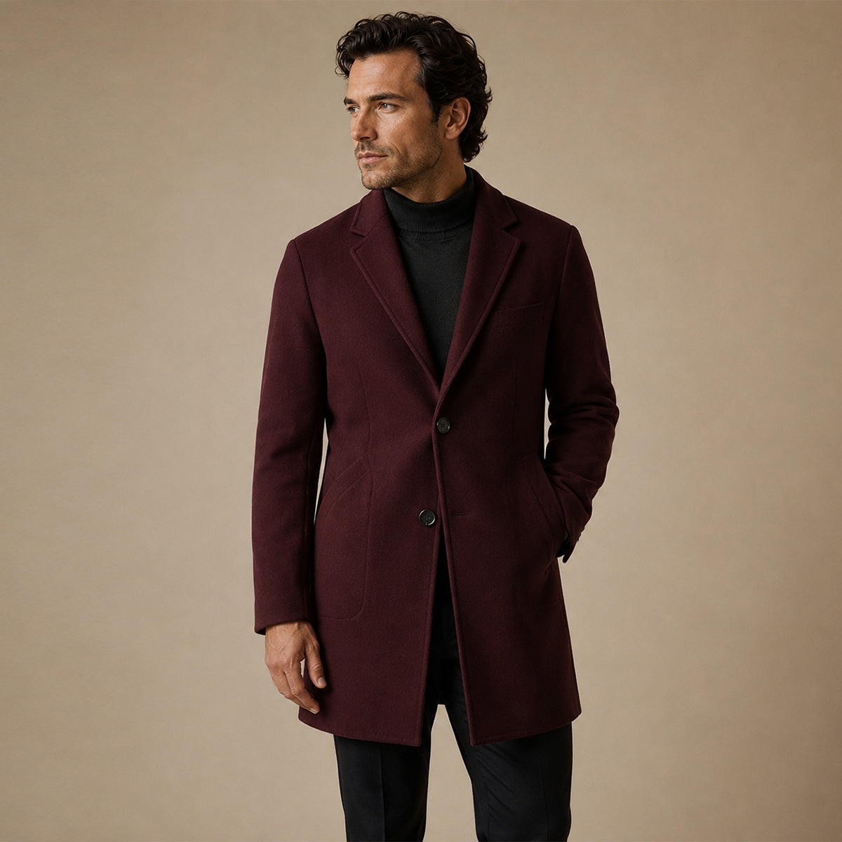 The Merano Men's Old Money Classic Wool Overcoat