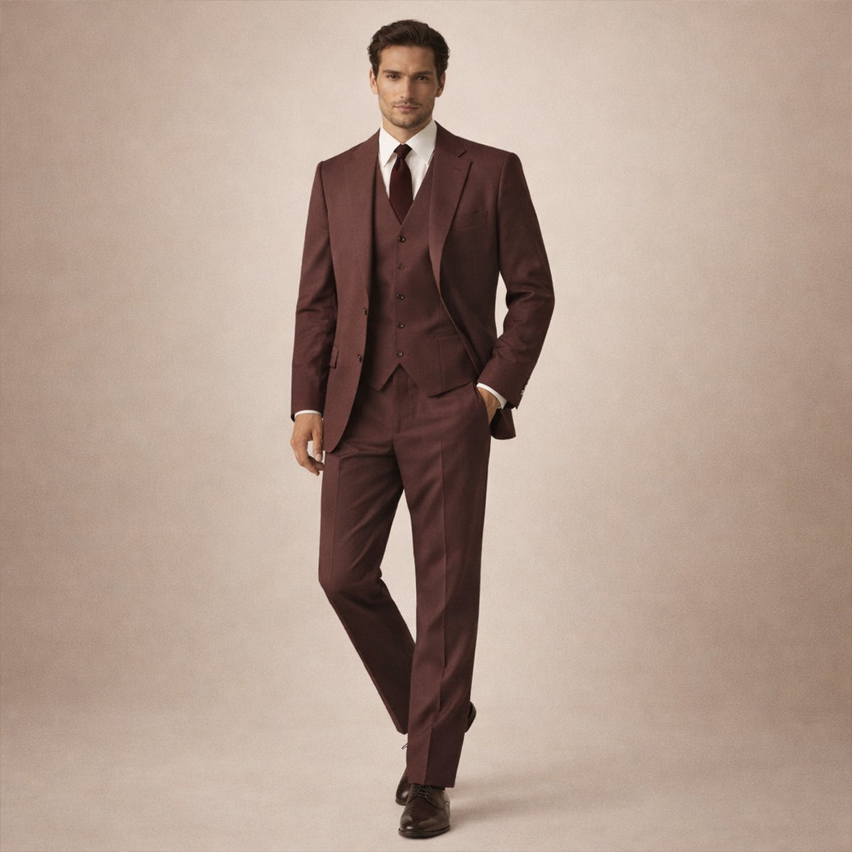 The Zermatt Men’s Elegant Linen 3 Piece Suit – Jacket, Vest & Pants