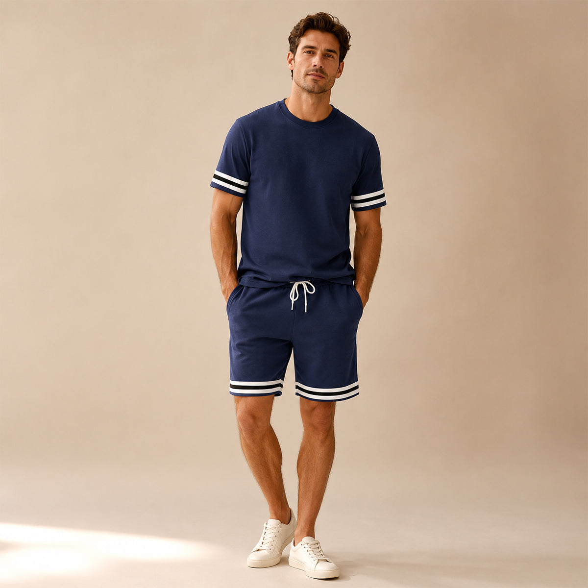The Modena Men’s Trendy Summer Set – T Shirt and Shorts