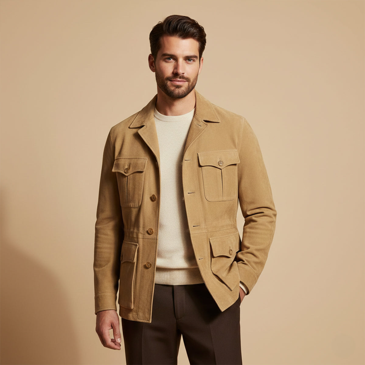 The Surrey Men’s Classic Suede Field Business Jacket