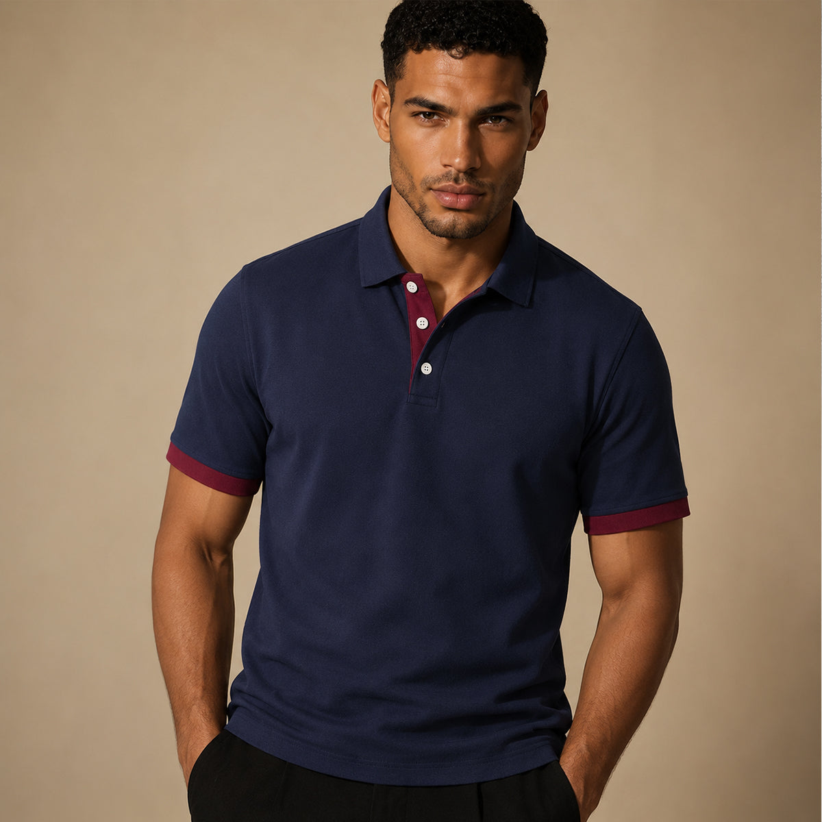 The Cala Mariolu Men’s Casual Printed Golf Polo Shirt