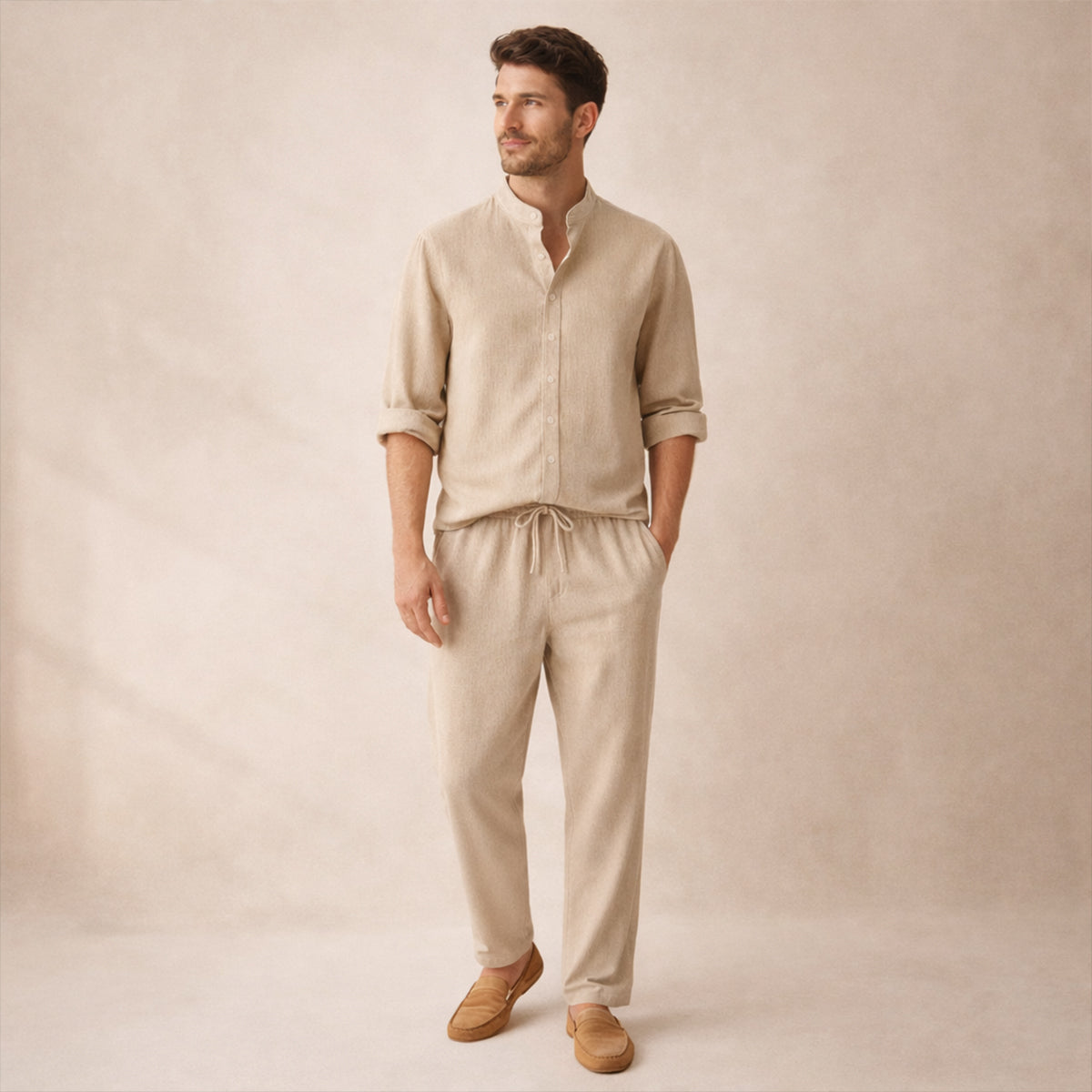 The Marble Arch  Men’s Summer Casual Set – Shirt & Trousers