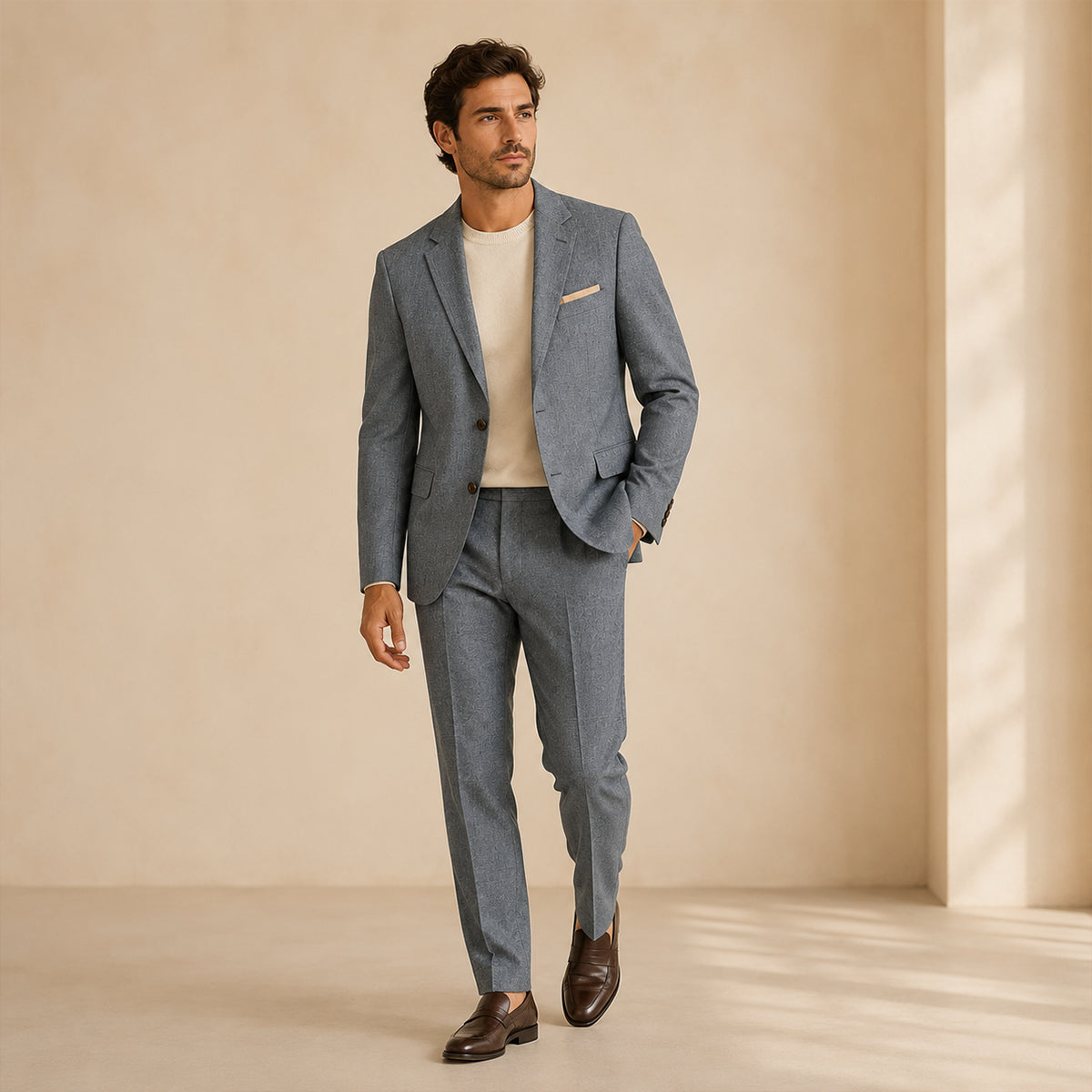 The Ashmeadow Men’s Lightweight Linen 2 Piece Set – Blazer & Pants
