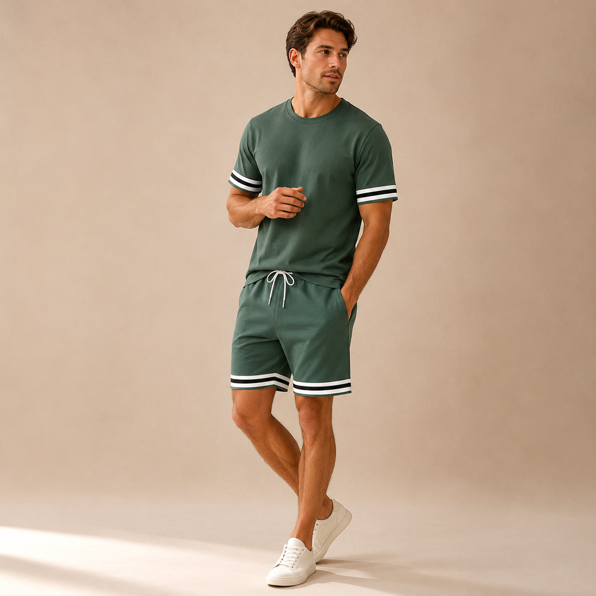 The Modena Men’s Trendy Summer Set – T Shirt and Shorts