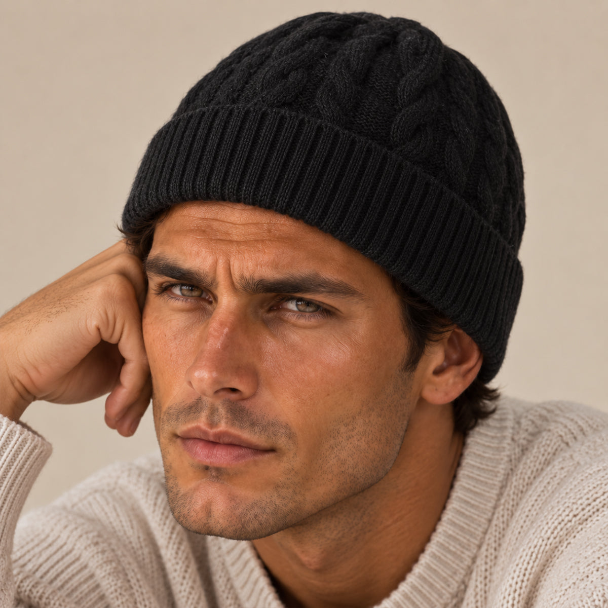The Kingsley Men's Classic Ribbed Knit Beanie
