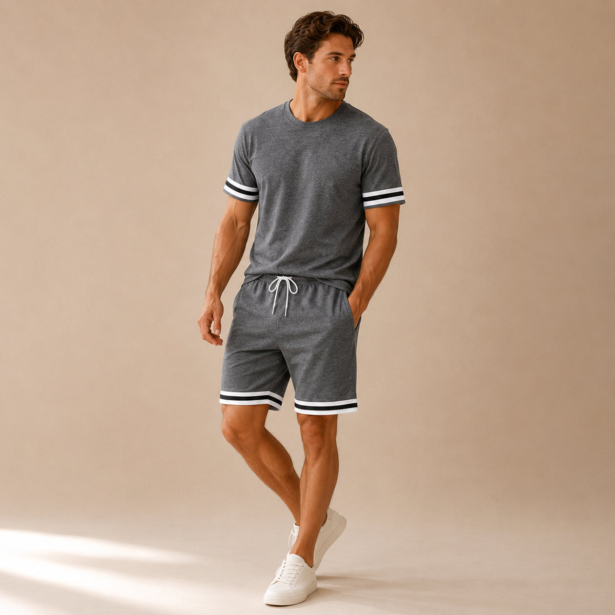 The Modena Men’s Trendy Summer Set – T Shirt and Shorts