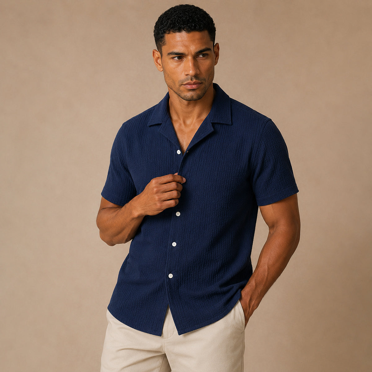 The Porta Venezia Men’s Lightweight Streetwear Button Up Shirt