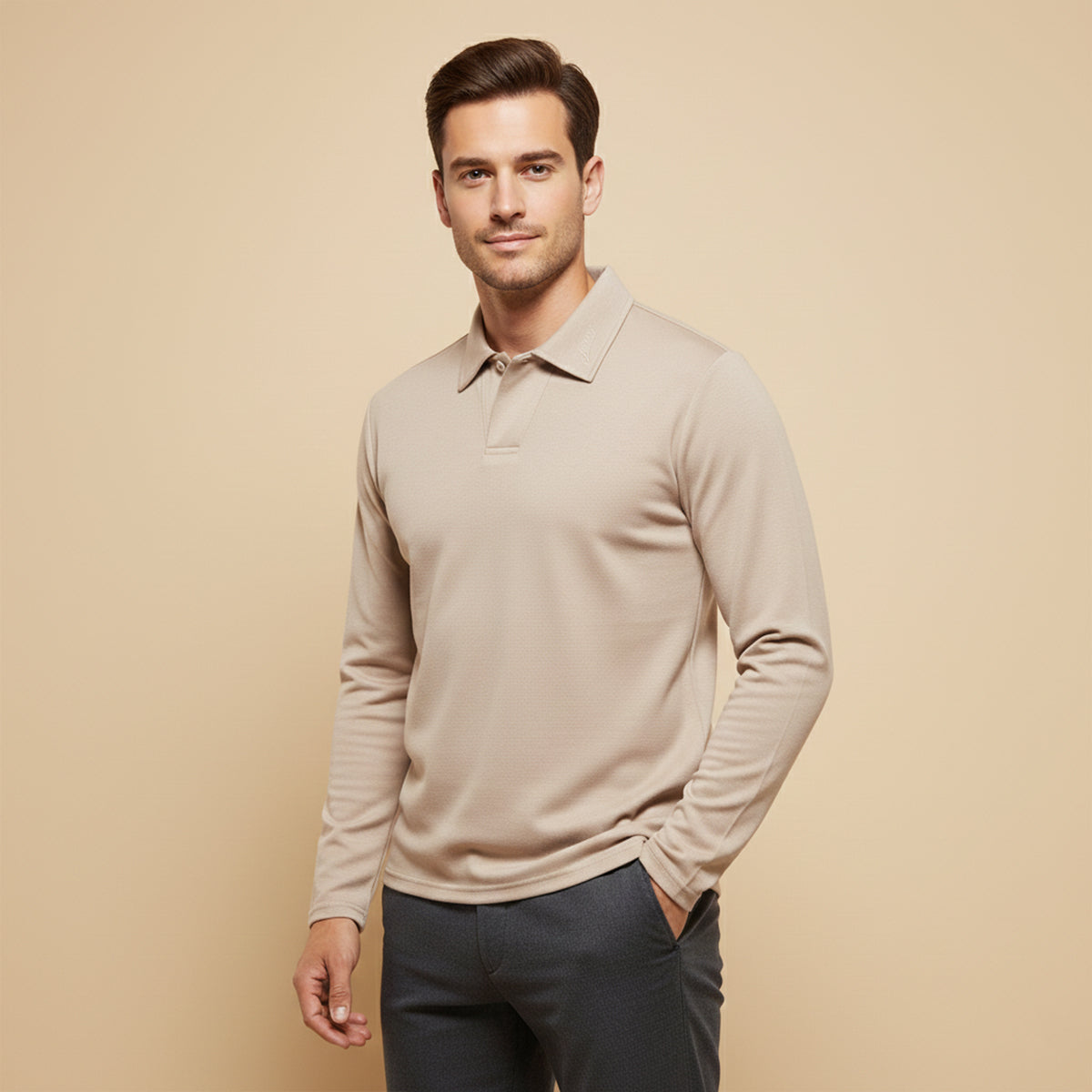 The Porto Long Sleeve Modern Cotton Shirt for Men