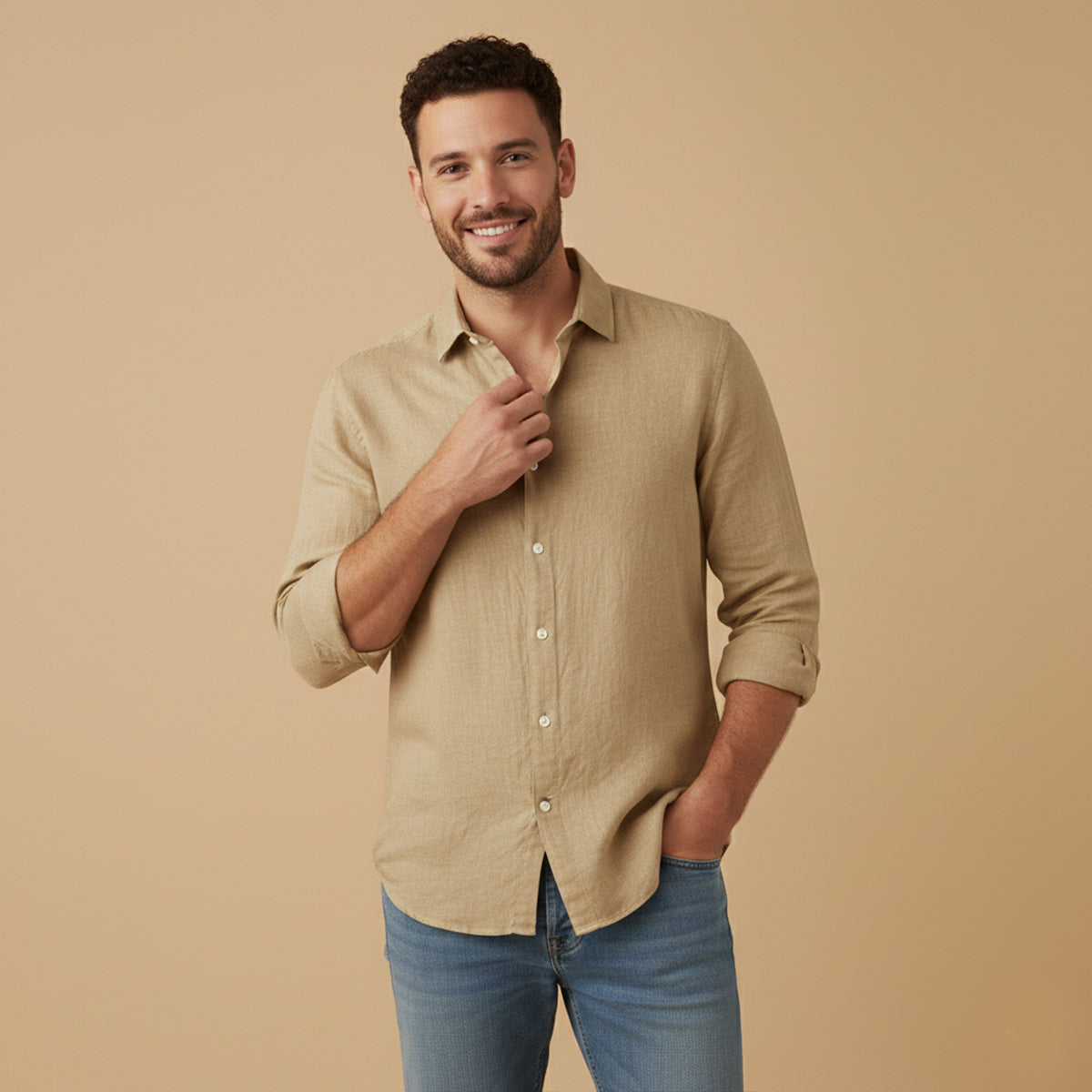 The Sussex Men’s Casual Cotton Linen Summer Shirt