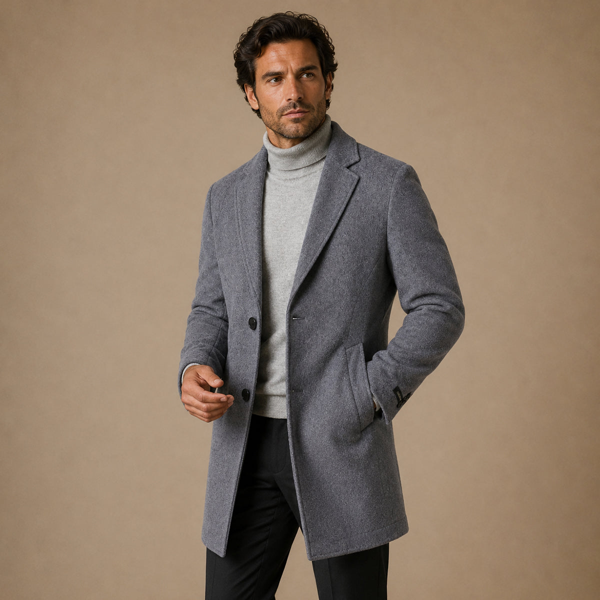 The Merano Men's Old Money Classic Wool Overcoat