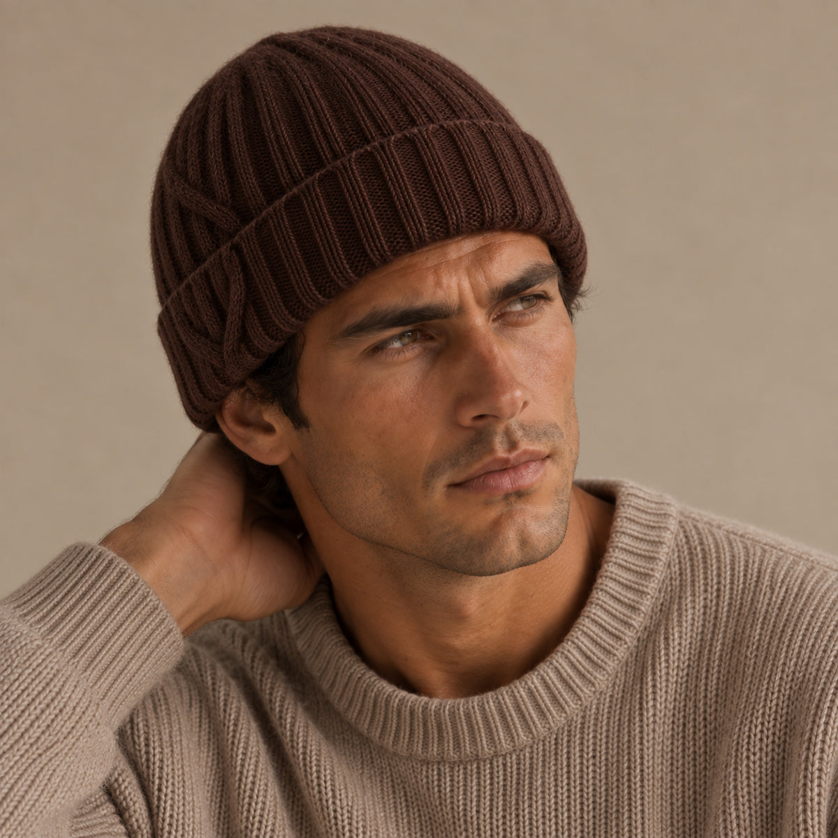The Wentworth Men's Luxury Ribbed Knit Beanie
