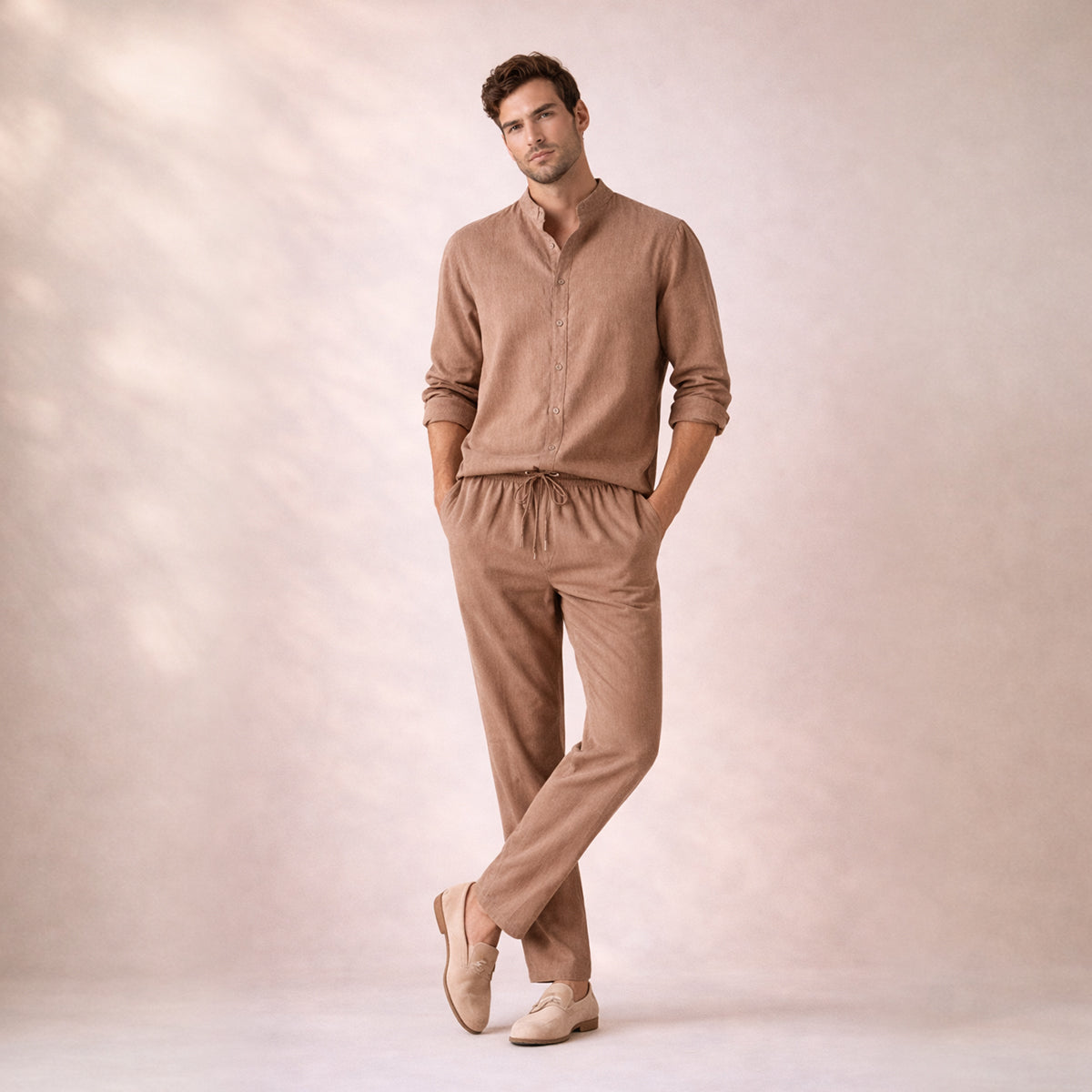 The Hampton  Men’s Summer Lightweight Set – Shirt & Trousers