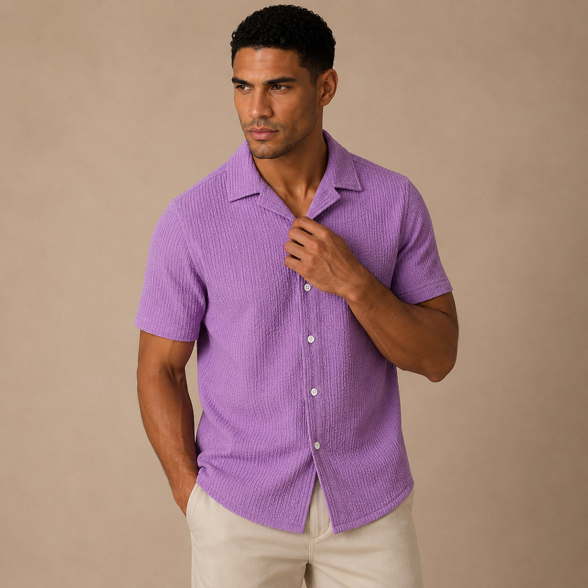 The Porta Venezia Men’s Lightweight Streetwear Button Up Shirt