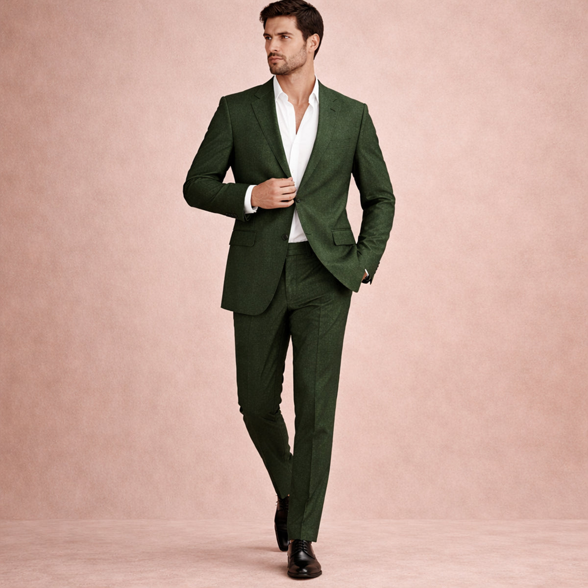 The Willowhill  Men’s Timeless Linen Wedding Suit – 2 Piece Single Breasted Set