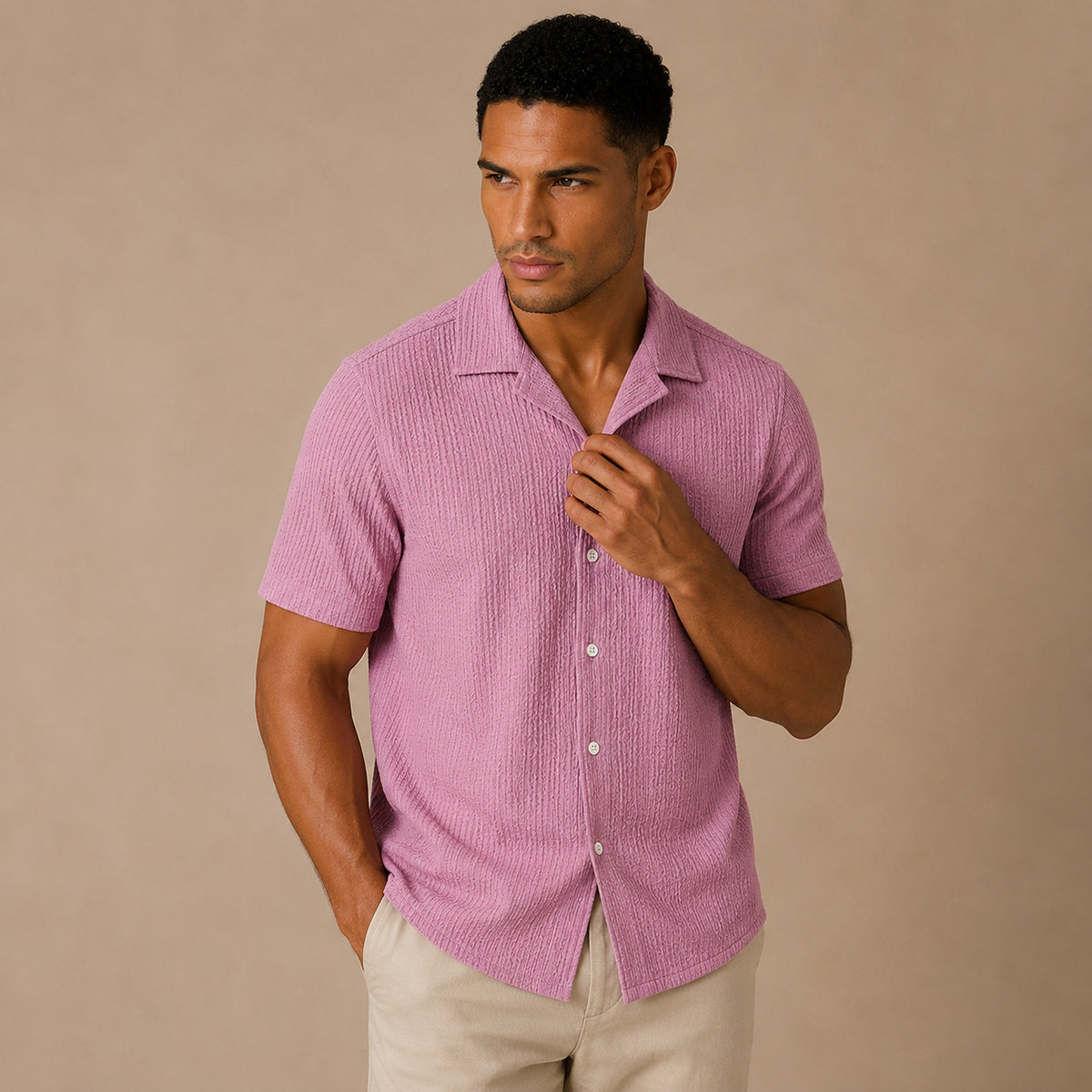 The Porta Venezia Men’s Lightweight Streetwear Button Up Shirt