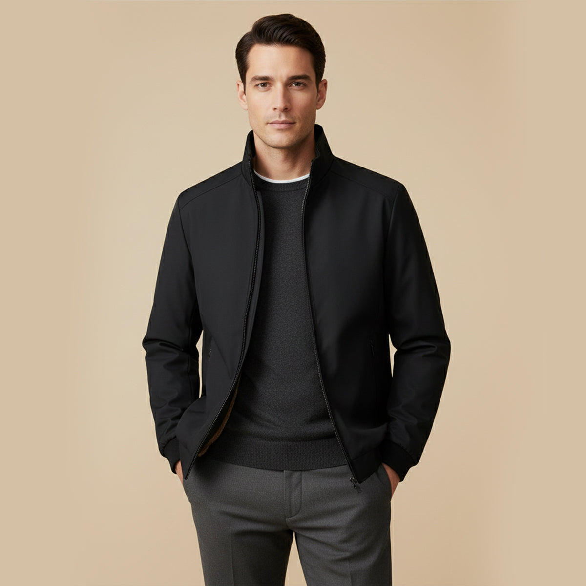 The Glasgow Men's Fleece Lined Winter Jacket - Waterproof Thermal Coat