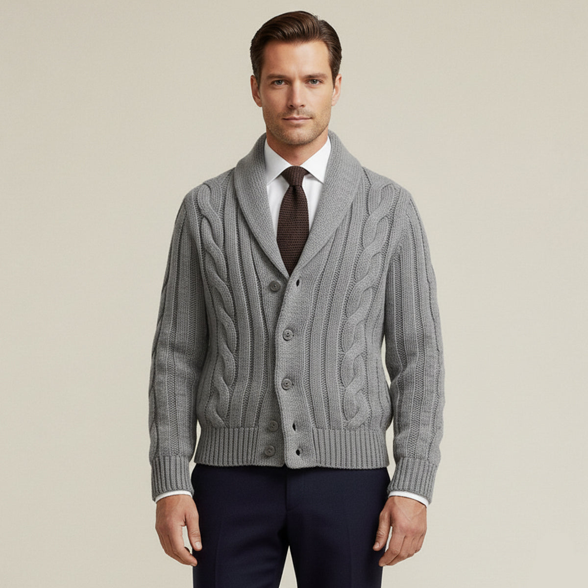 The Kensington Knitted Cardigan for Men