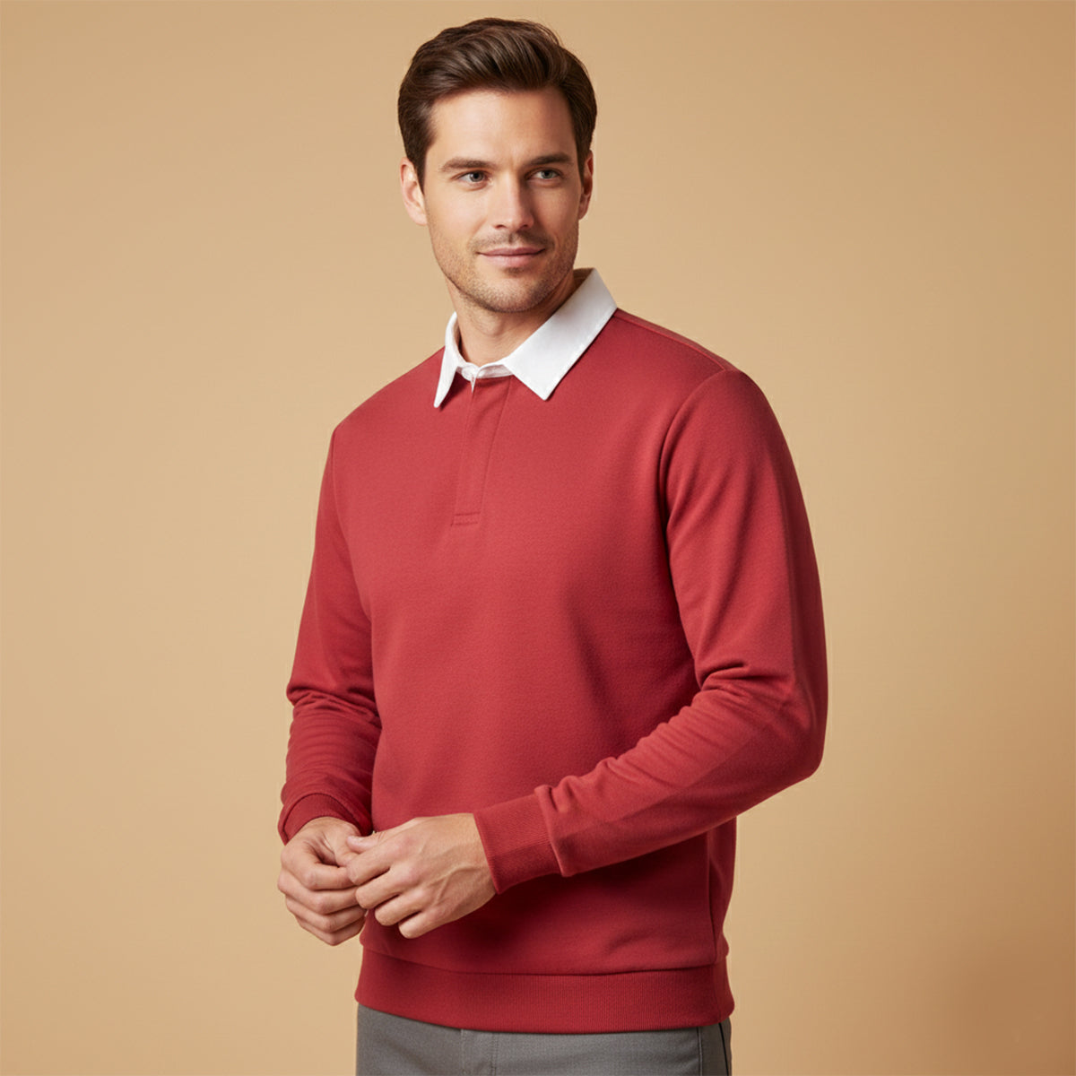 The Chelsea Men’s Long Sleeve Polo – Classic Knit Shirt