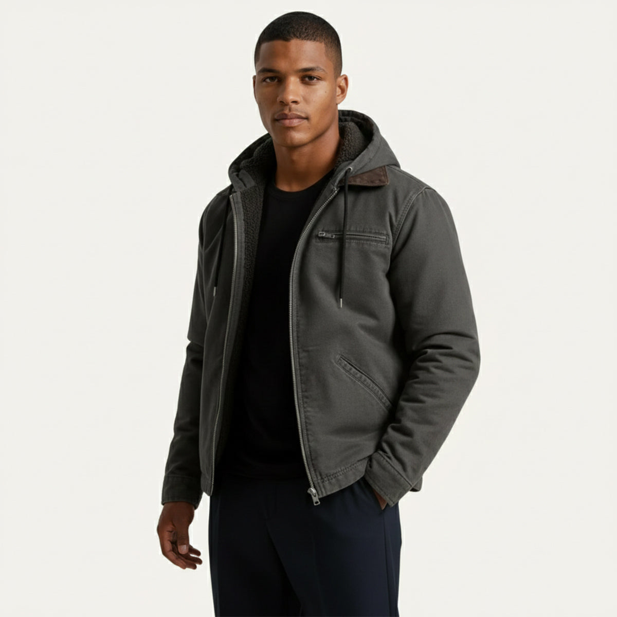 The Westwood Men’s Winter Warm Fleece Lined Hooded Jacket