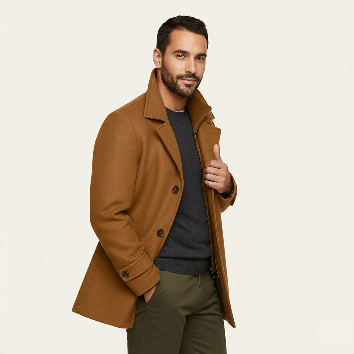 The Danforth Men’s Waterproof Casual Long Jacket with Adjustable Cuffs