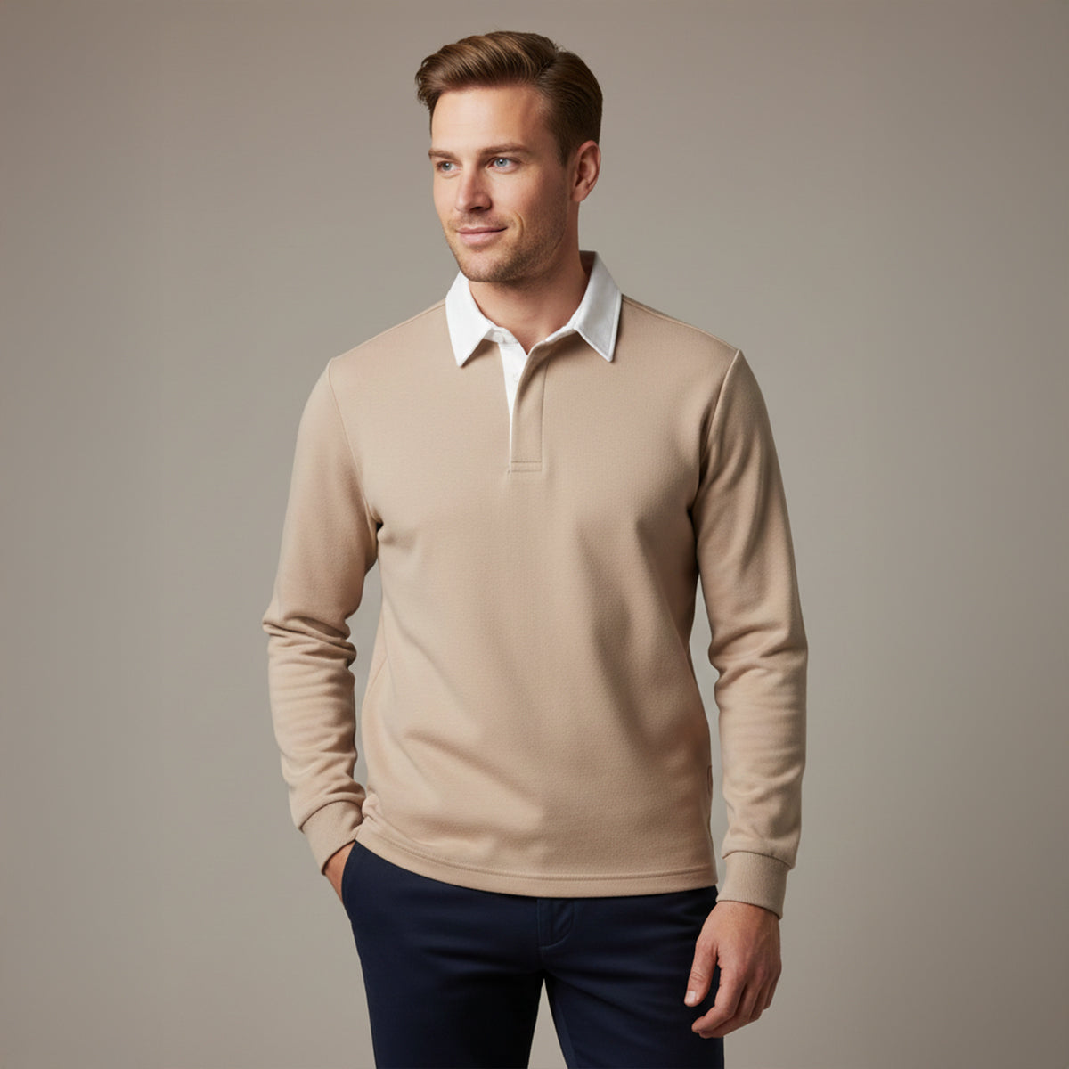 The Chelsea Men’s Long Sleeve Polo – Classic Knit Shirt