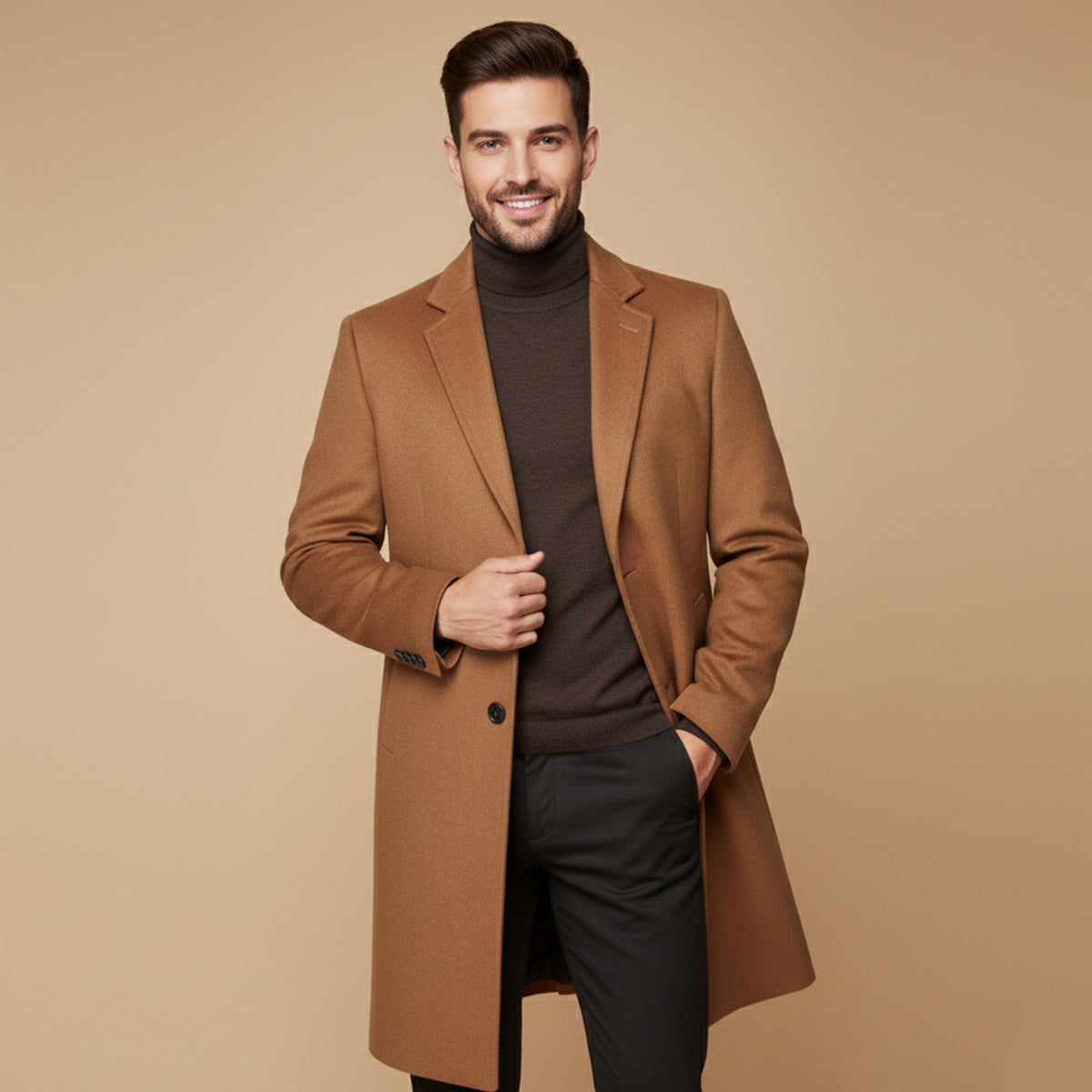 The Canterbury Men's Sophisticated Longline Wool Winter Jacket