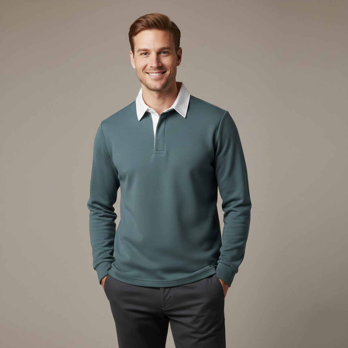 The Chelsea Men’s Long Sleeve Polo – Classic Knit Shirt