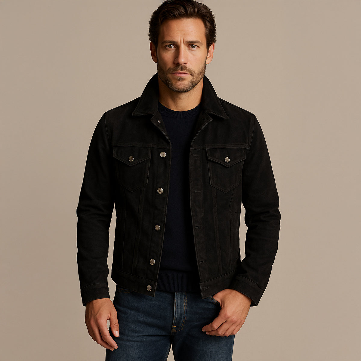 Men's Vintage Suede Cargo Jacket