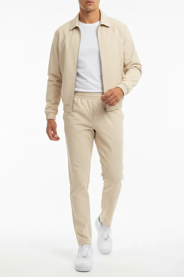 The Reno Men's Premium Tech Tracksuit Set - Beige