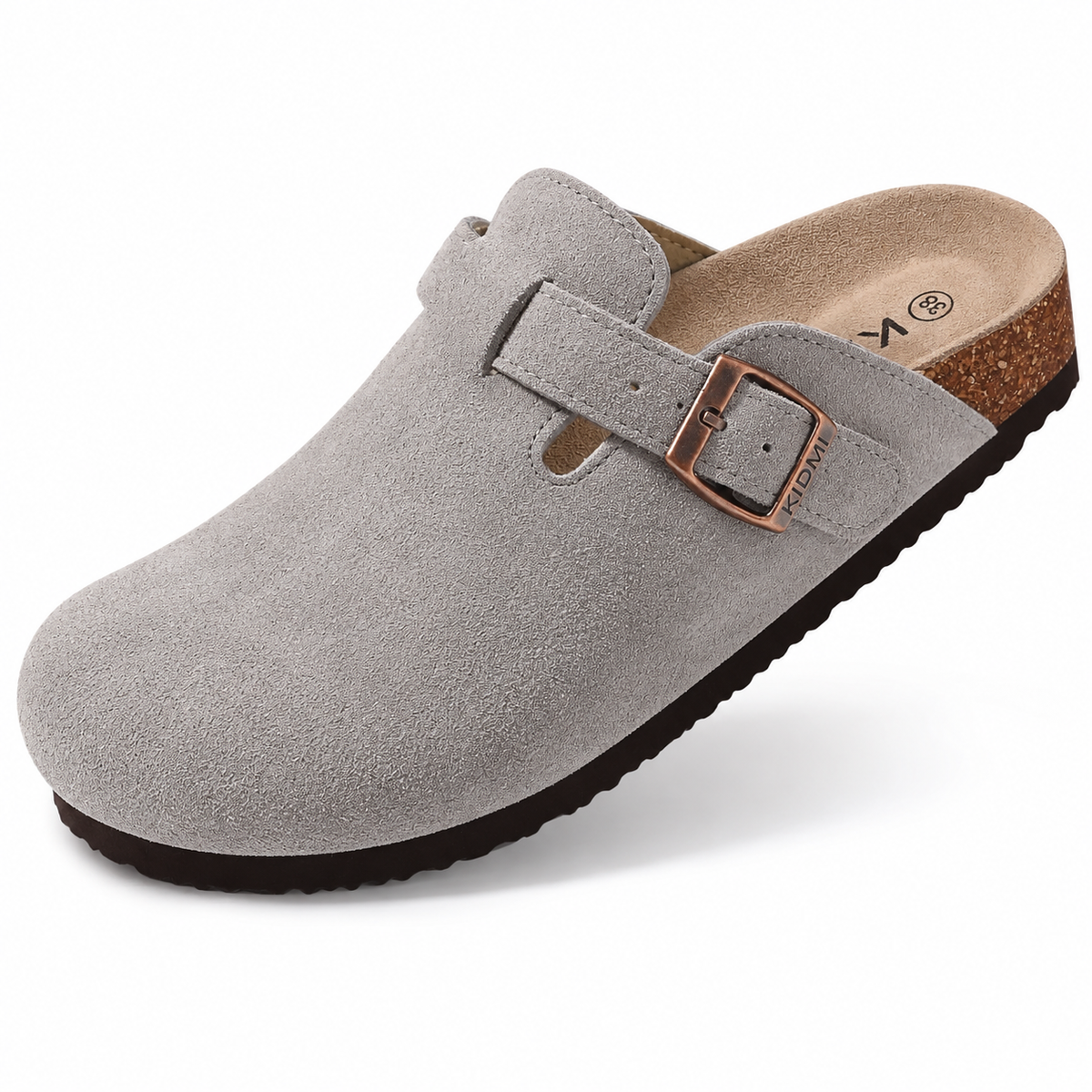 The Capitola Men's Suede Adjustable Buckle Comfort Clogs