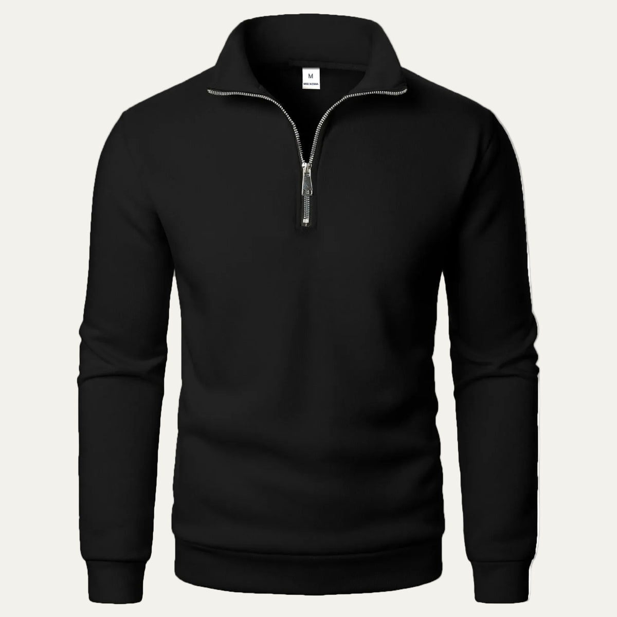 The Malibu Men’s Slim Fit Quarter Zip Mock Neck Sweater