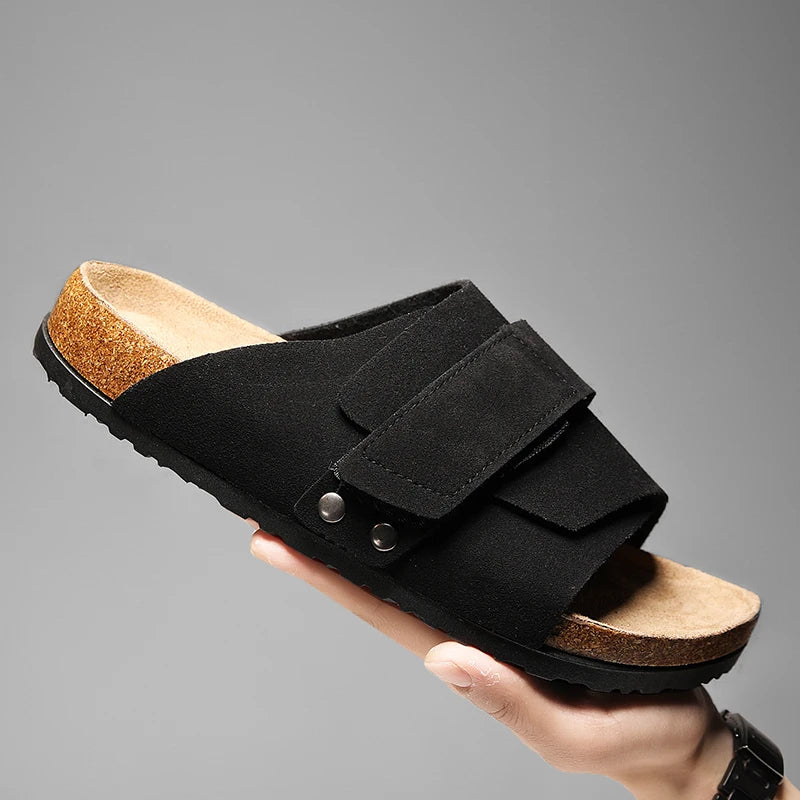 The Belmont Men's Suede Strap Comfort Slide Sandals