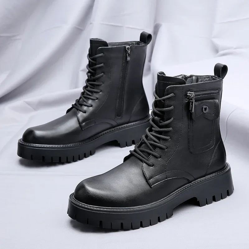 The Coronado Men's Chunky Lace Up Combat Boots