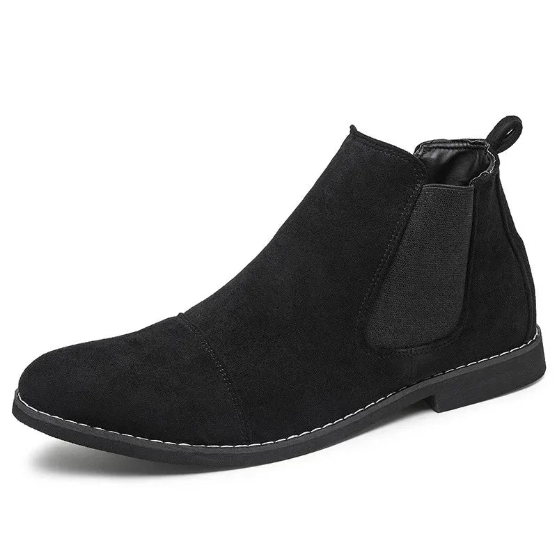 The La Costa Men's Elastic Sides Suede Chelsea Boots