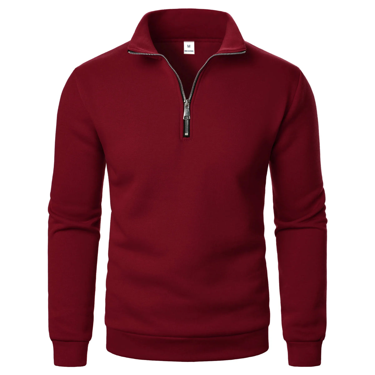 The Malibu Men’s Slim Fit Quarter Zip Mock Neck Sweater
