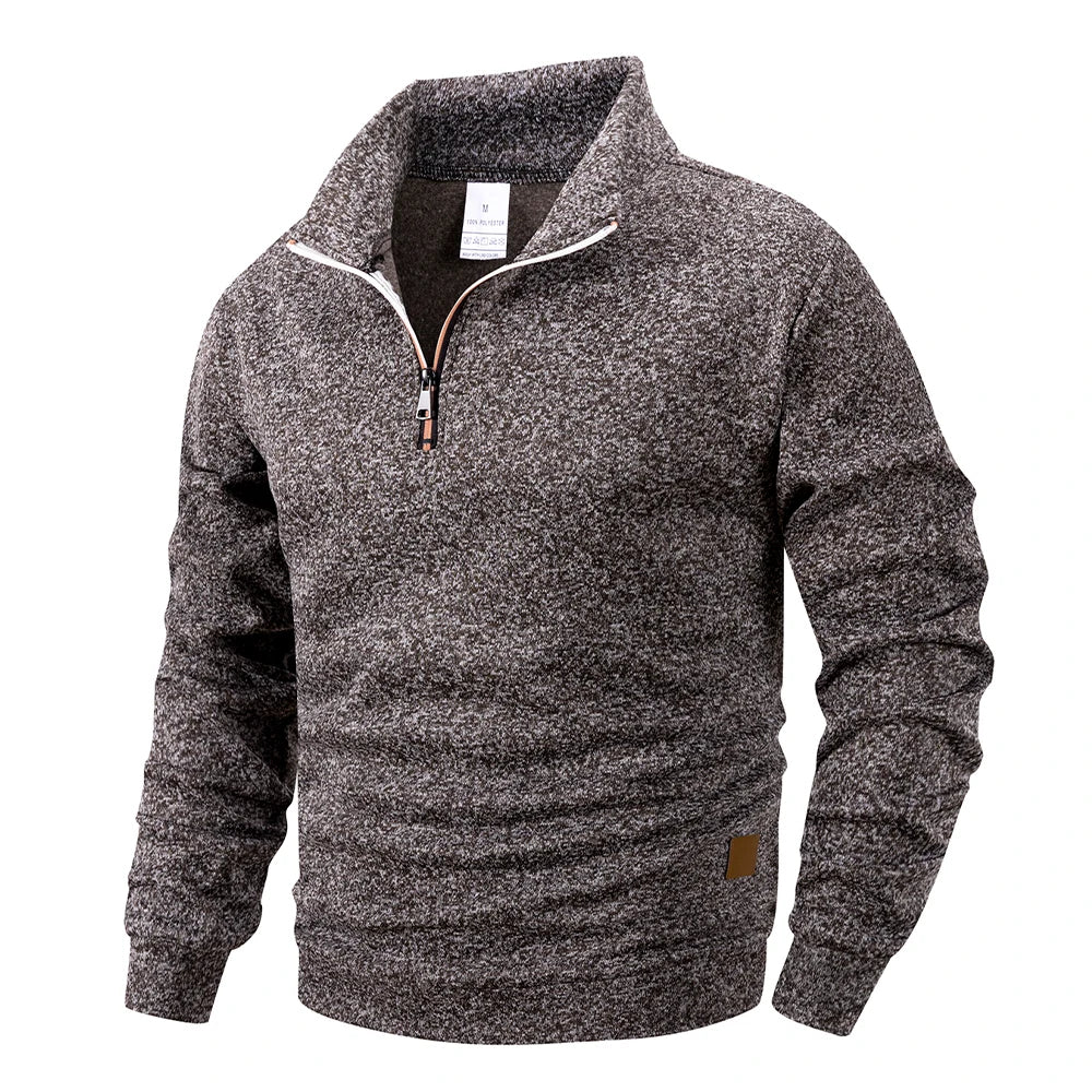 The Hermosa Men’s Stand Collar  Half Zip Sweater