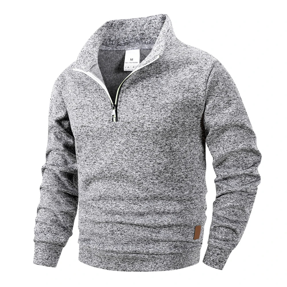 The Palos Verdes Men’s Stand Collar Casual Sweater