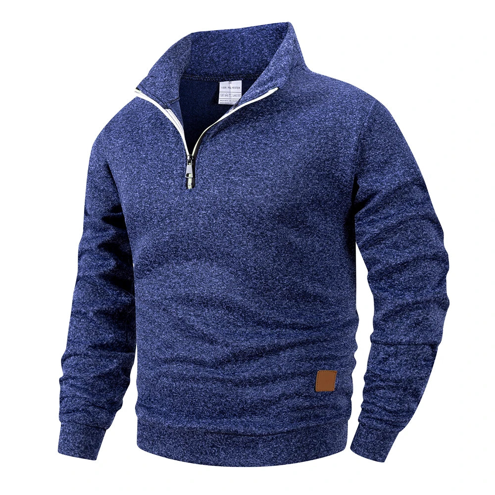 The Palos Verdes Men’s Stand Collar Casual Sweater
