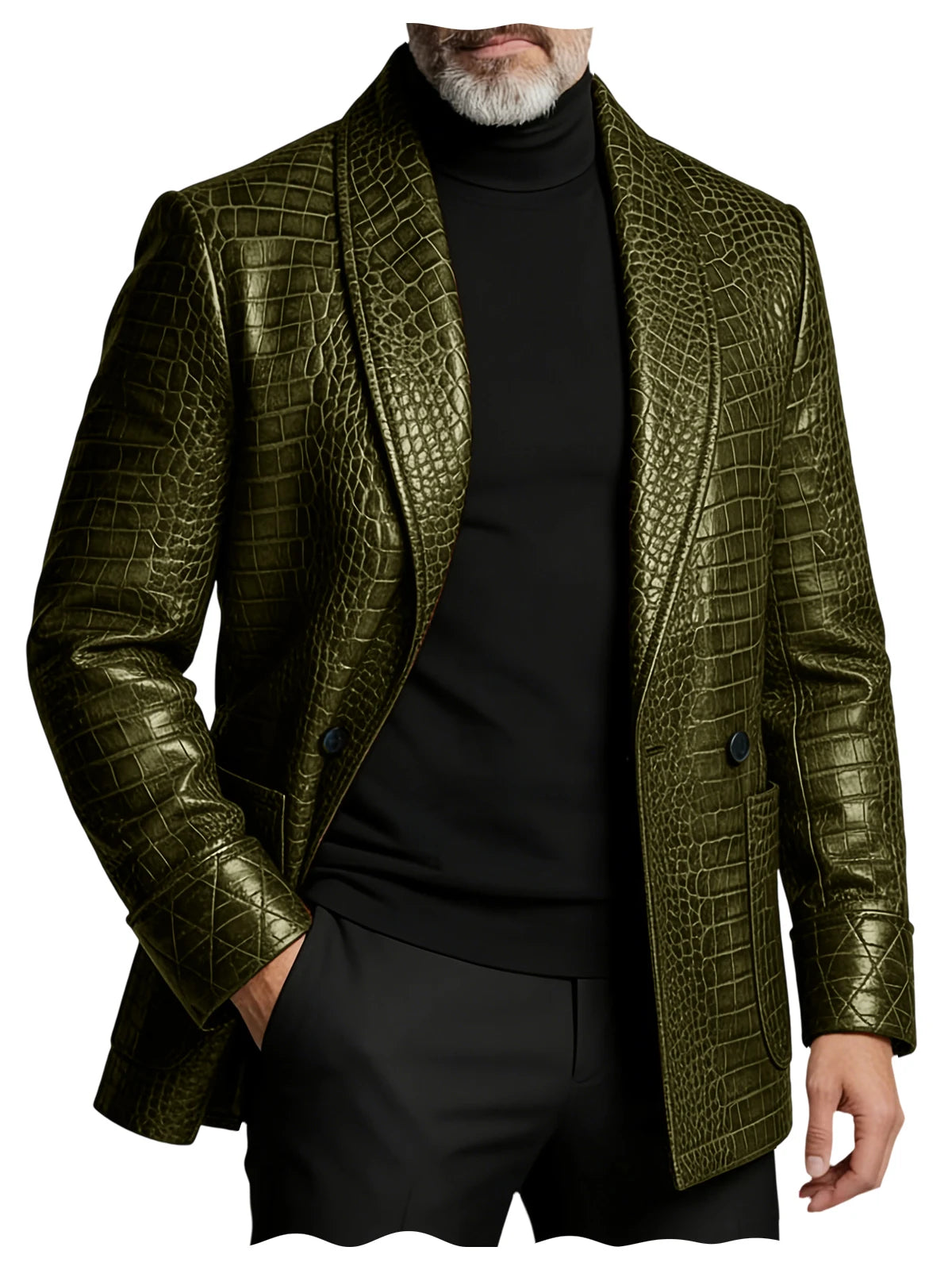 The Rutherford Men’s Slim Fit Embossed Business Jacket