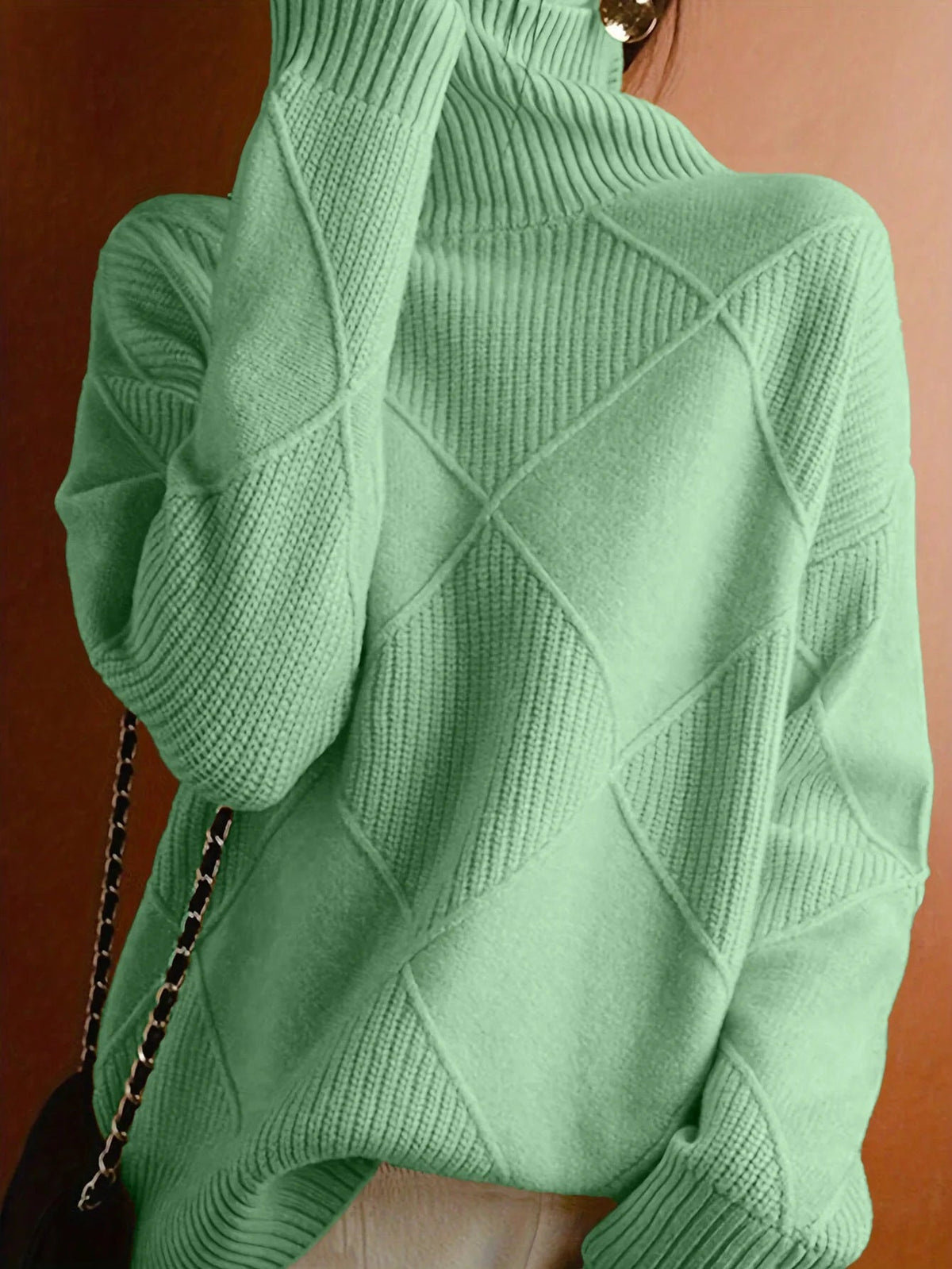 Women's High Neck Knit Sweater