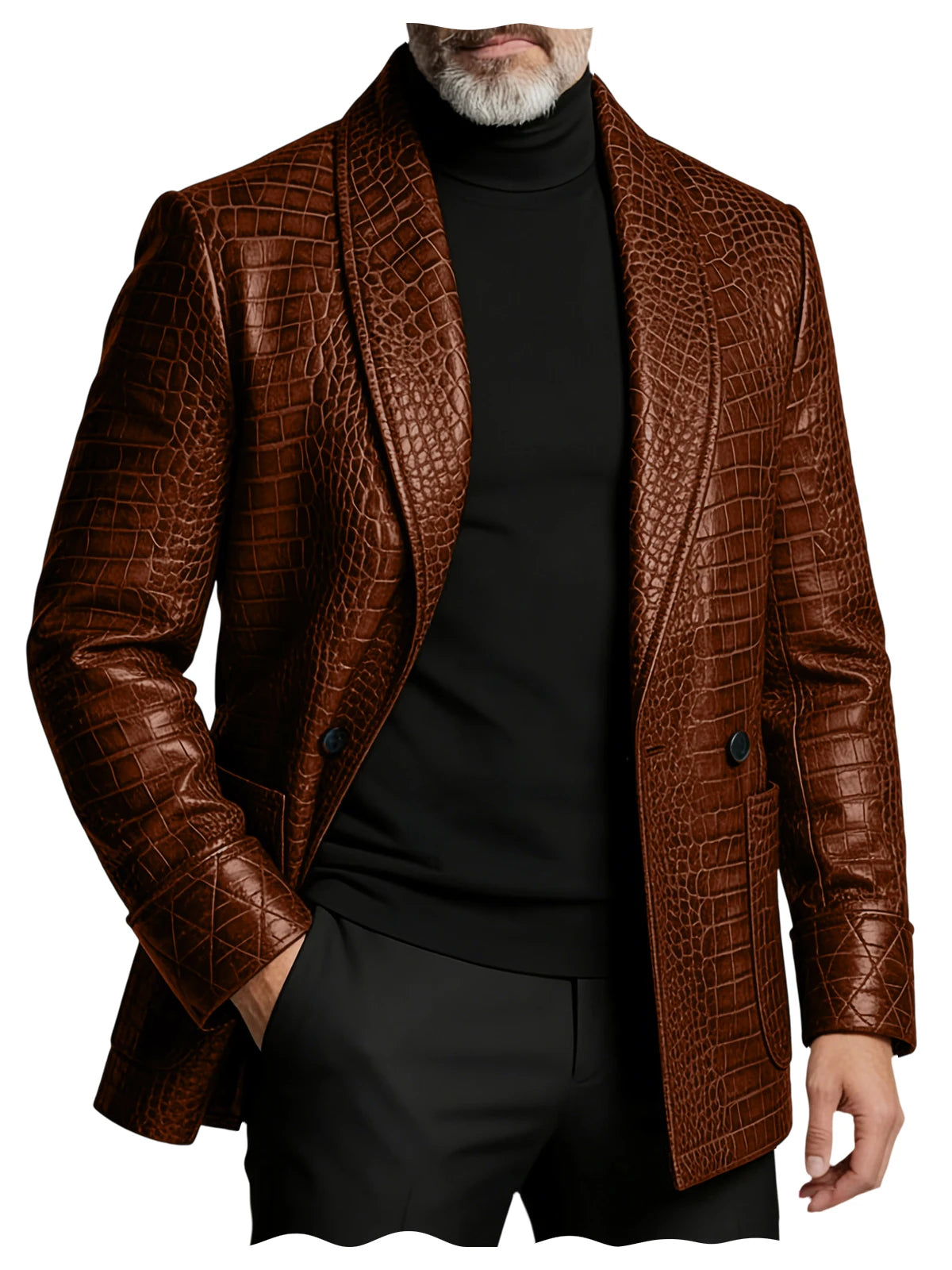 The Rutherford Men’s Slim Fit Embossed Business Jacket