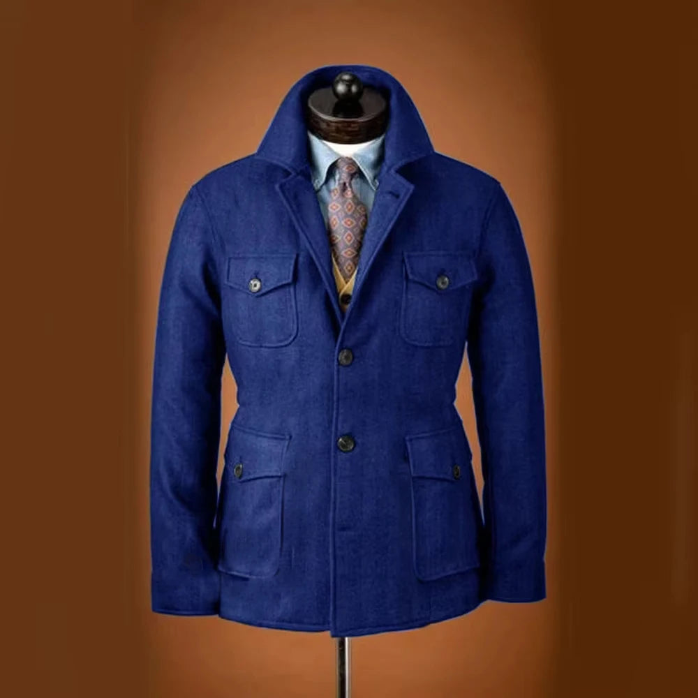 The Kenwood Men’s Multi Pocket Wool Blend Vintage Jacket
