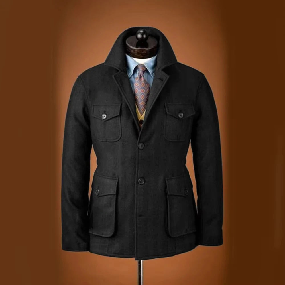 The Kenwood Men’s Multi Pocket Wool Blend Vintage Jacket