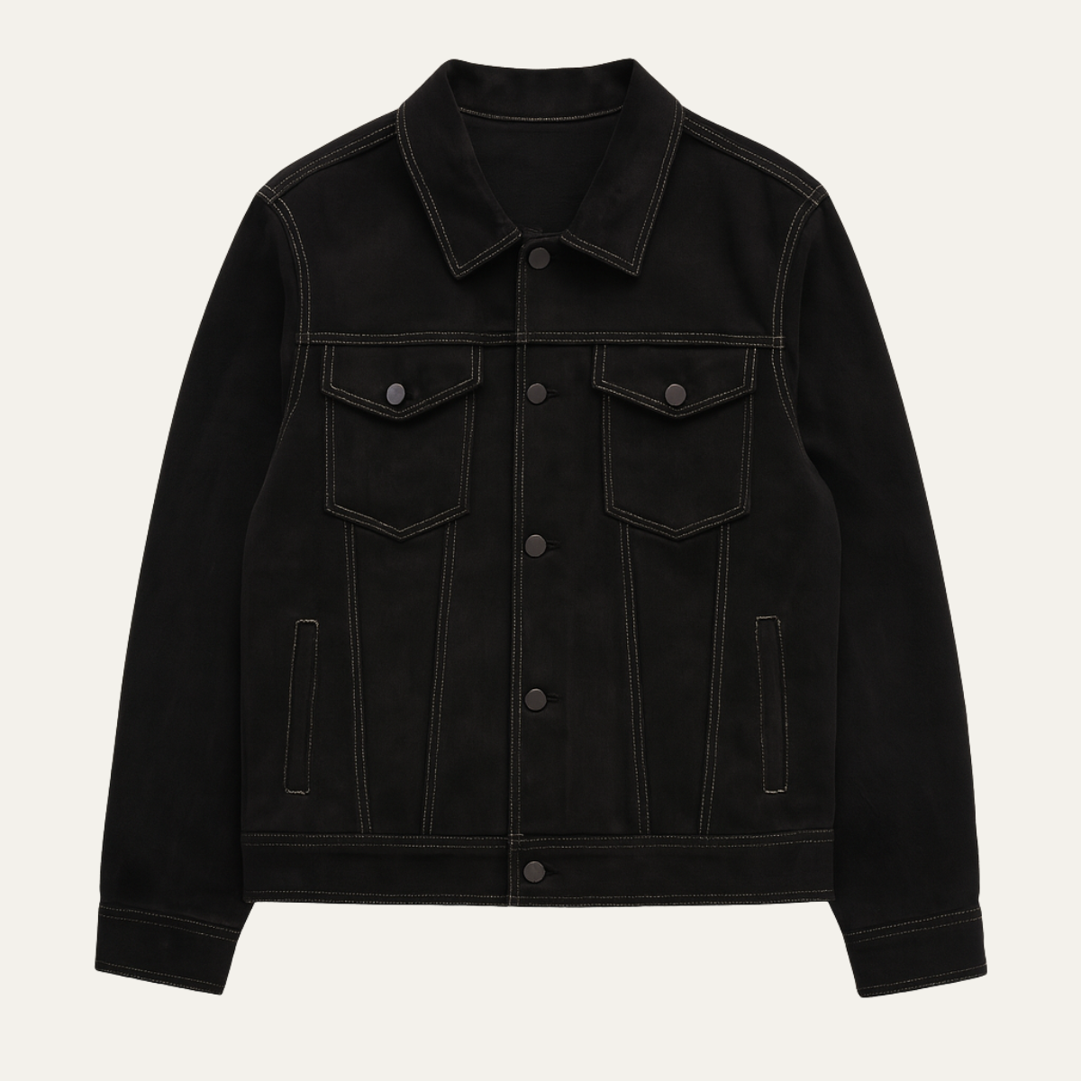 The Westmount Men’s Retro Suede Classic Button Up Jacket