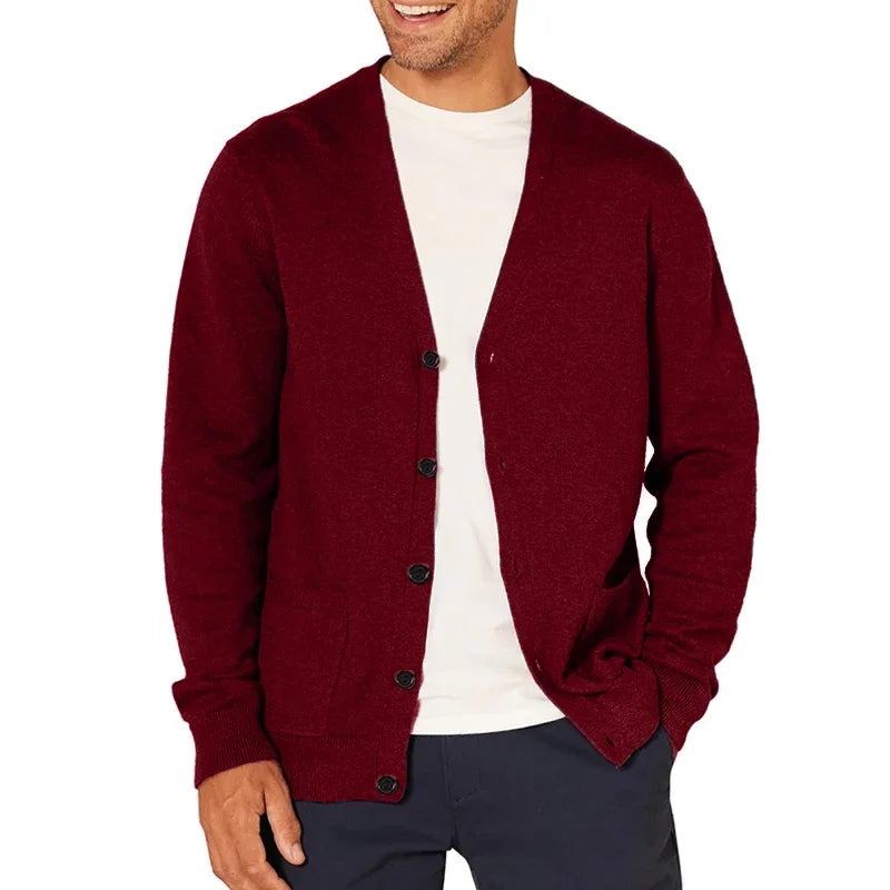 The Scottsdale Men’s Button Up V Neck Knit Cardigan